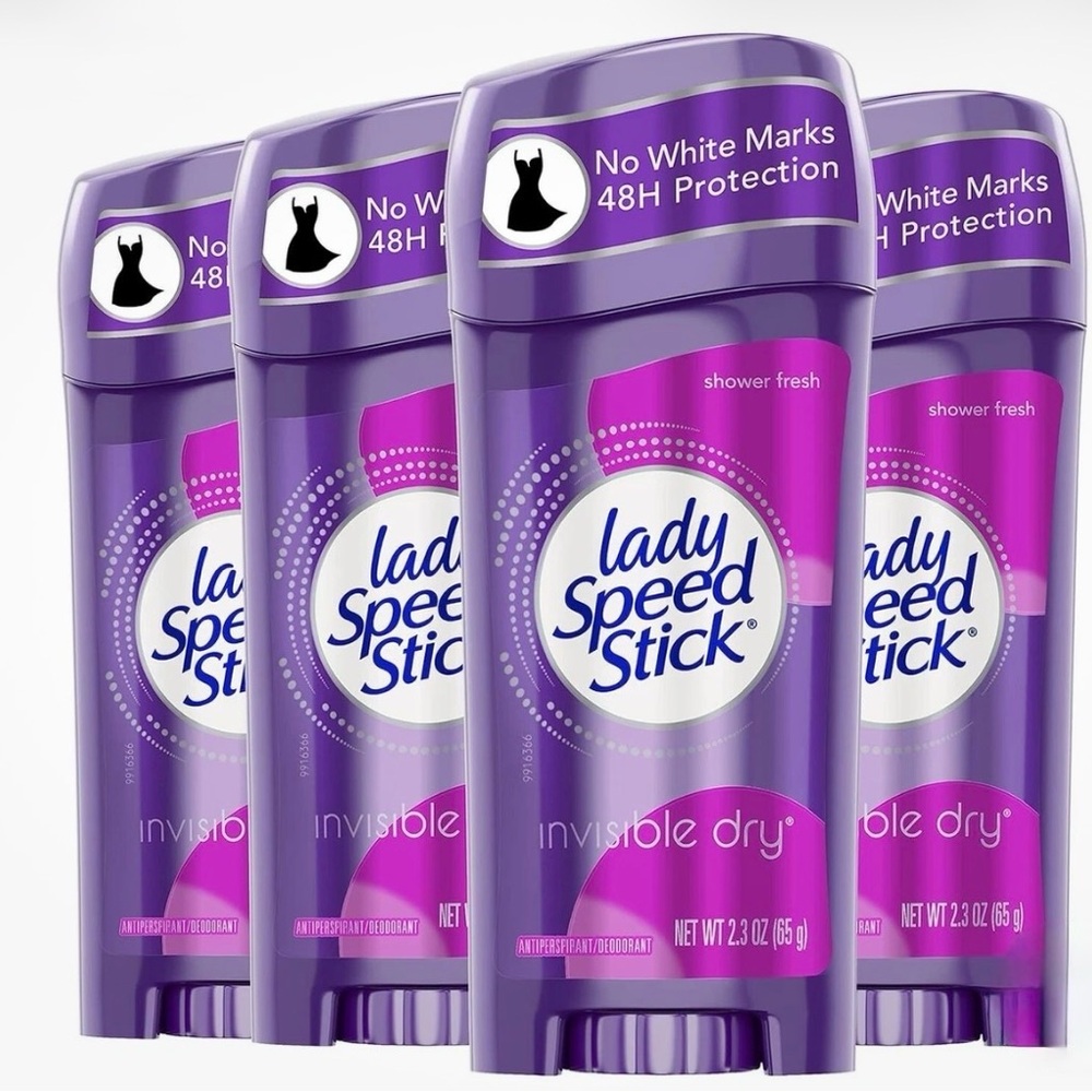 Lady Speed Stick Invisible Dry Antiperspirant Deodorant Shower Fresh 2.3oz 4Pack